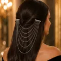 Strass Haarkette Variante für Damen, elegantes mehrschichtiges Kristall Kopfschmuck für Party. - T3 (XX202608211) / Silber