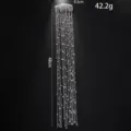 Silberner Kristall Strass Quasten Haarkamm Braut Hochzeit Kopfschmuck 48cm 42g - T5 Silber