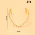 Elegantes Kristall Quasten Stirnband Strass Braut Tiara für Frauen Hochzeit Abend Party Haarschmuck - T1 Gold