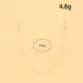 Vergoldete vierblättrige Kleeblatt Brillenkette und stilvolle Maskenband, 71 cm, leicht. - T2 Klee Stil / Gold