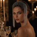 Kristall Strass Quasten Haarschmuck Braut Kopfkette Luxus Hochzeit Haarreif fur Damen elegant - T8 (XX202608211) / Silber