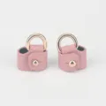 Boucle de modification de sangle de sac en cuir rose pour mini sacs accessoires de bricolage - Boucle Anneau Cuir / Rose Pétale