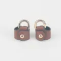 Boucle de conversion de sangle de sac sans perçage cuir marron accessoire mini sac DIY pour - Boucle Anneau Cuir / Cognac