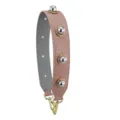 Rosa Schlangenmuster Taschenriemen Breite Ersatz Handtasche Schultergurt mit Strass Nieten - Silberperle / 64cm / 3D-Schlangenmuster Rosa