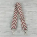 Large sangle de rechange réglable pour sac à bandoulière avec motif chevron rouge et blanc - Style 16-E / 5cm de Large