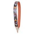 Wide Geometric Bag Strap Replacement Crossbody Adjustable Purse Shoulder Strap Accessories - Printed - Classic 90 Apricot & Orange