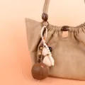 Natural plant pod wind chime bag pendant, handmade healing hanging ornament detail showcase. - 09