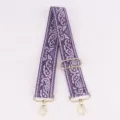 Tracolla per borsa larga regolabile con motivo cachemire viola ricambio elegante top - Paisley Viola