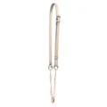 Beige PU leather and gold metal chain crossbody bag strap, adjustable replacement strap. - Apricot