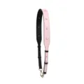 Adjustable pink and black replacement shoulder strap for women handbags with pearl and rhinestone decor. - E-Series Iridescent Pearls (Pink)