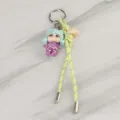 Woven keychain lanyard with cute doll pendant, stylish bag charm and accessories for daily use. - Bag Charm 16A Purple