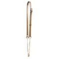 Replacement brown PU leather and gold metal chain crossbody bag strap adjustable accessory - Khaki