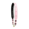 Pink pearl wide bag strap replacement adjustable crossbody shoulder handbag accessory. - Short E-Style Colorful Pearls (Pink)
