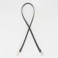 Courroie de sac de rechange en cuir marron foncé avec fermoirs métalliques dorés pour sacs. - 100cm Long / Café
