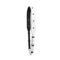 Adjustable black and white replacement bag strap with chic metal studs and gold hooks. - E Series Black Pearls a (White)
