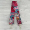 Pink floral pattern replacement adjustable shoulder strap for women crossbody bags with gold hardware - Adjustable Pattern 24# Red