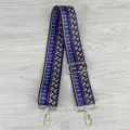 Adjustable replacement bag strap with ethnic geometric pattern and silver metal hardware. - Adjustable Pattern 26#