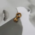Μεtαλλική χρυσή αγκράφα φερμουάρ, αξεσουάρ DIY για μετατροπή τσαντών και πορτοφολιών. - Πόρπη με σχισμή σε αντικέ χρυσό