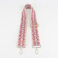 Adjustable colorful diamond wide bag strap, stylish ethnic woven replacement cross-body strap. - Adjustable Jacquard Diamond Pattern 1-20#