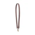 Bruine lederen vervangende tassenriem met gouden metalen sluiting DIY tas handvat access - 65cm Vaste Lengte / Cognackleur