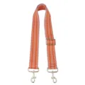 Vervanging geweven nylon canvas schouderriem voor crossbody tas met gouden gesp - Oranje en Wit