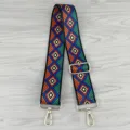 Adjustable colorful geometric bag replacement strap for crossbody shoulder bags with metal hooks. - Adjustable Pattern 31#