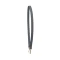 Grijze lederen tasband vervanging, metalen haken, diy tasaccessoire voor kleine handtassen. - 65cm Vaste Lengte / Grafietgrijs