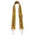 Adjustable wide crossbody bag replacement strap with metal hardware and letter print. - Adjustable Letter MS Strap - Yellow (Gold Buckle)