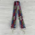 Colorful chevron adjustable replacement bag strap with gold hardware for crossbody shoulder bags - Adjustable Pattern 33#
