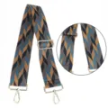 Verstellbarer bunter Taschengurt, breiter Schultergurt als Ersatz mit Metallbeschlägen. - 5 cm Standard-Jacquard-Gurt 18-E