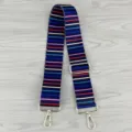 Adjustable replacement shoulder strap for crossbody bags colorful stripes metal hardware - Adjustable Pattern 35#