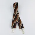 Verstellbarer Schultergurt für Handtaschen mit goldenen Beschlägen und geometrischem Muster. - 5 cm Standard-Jacquard-Gurt 18-G