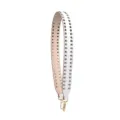 White punk wide bag strap, double row pyramid metal studs, replacement crossbody purse strap. - Double-Row Silver Studs (White & Khaki Contrast)