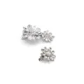 Elegante silberne Kristall Strass Blumen Haarklammer für Hochzeit Braut Accessoire - Set / Gold