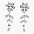 Silber Blume Strass Ohrringe fur Damen Party Hochzeit Braut Modeschmuck Geschenk elegant - Quasten-Blattstil 5
