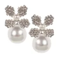 Luxus Strass Perle Statement Ohrringe, elegante Braut Party Ohrschmuck für Damen. - Strass Große Perle Stil 6