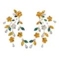 Exquisite Kristall Blumen Ohrringe, luxuriöse Strass Ranken Design für Party und Hochzeit. - Mehrfarbiger Blumen-Quastenstil 8