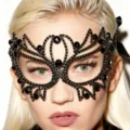 Nieuwe strass masker niche ontwerp half gezicht masker voor vrouwen masquerade feest - Stijl 5 (XX202510291)