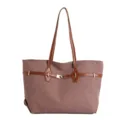 Vintage large capacity shoulder tote bag for women chic commuting handbag fashion stylish - Coffee