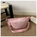 Elegante borsa a tracolla rosa da donna, borsa casual leggera con design a spallaccio largo. - Rosa