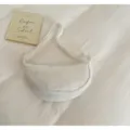 Borsa a mezzaluna in nylon bianco, comoda borsa a spalla casual, design minimalista e versatile. - Bianco