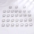 Anello regolabile con numero anno in acciaio inossidabile stile retro gotico moda - 1990 / Argento