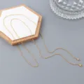 Gouden metalen ketting als stijlvol mondkapjeskoord, brillenketting of modieuze damessieraad. - Basis Ketting / 70CM Pakket