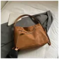 Vintage Braune Tote Tasche, Damen Umhängetasche Schultertasche, Herbst Winter Neuer Stil - Modell ohne Anhänger / Dunkelbraun