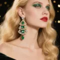 Magnifiques boucles d'oreilles cristal sapin de Noël pour femmes, bijoux strass. - Sapin de Noël / Or