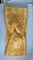 Bandeau tricoté torsadé jaune blanc motif floral rétro accessoire cheveux douillet - Serre-tête gros flocon de neige - Jaune