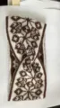 Bandeau de cheveux en tricot de style coréen avec motif rétro, doux et chaud pour l'hiver. - Serre-tête gros flocon de neige - Café