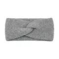 Grey Knitted Twist Headband Winter Warm Ear Protection Hair Band Yoga Headwear Style - Gray