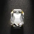 Minimalistischer quadratischer Strassring verstellbar Mode Hand Schmuck Kristall Diamant glänzend - Großer Quadratischer Strass (Vergoldet) / Weiß