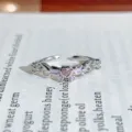 Silver bow heart pink zircon open ring, sweet style adjustable ring for women daily wear. - Bowknot Heart Niche Style (JZ4271A)